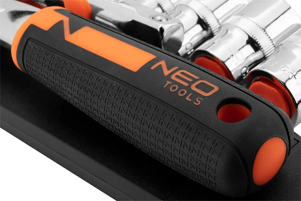 Набір торцевих головок, 1/4, тріскачка 90 зубців, CrV, 14 шт Neo Tools hoz0012652 - фото 7