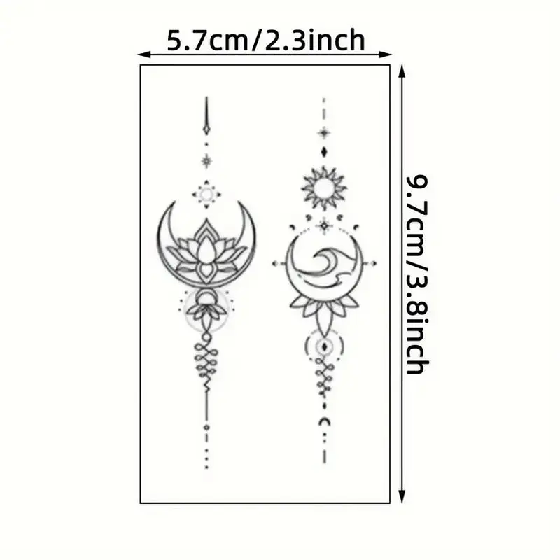 Набор детских временных тату Черные мини №2 Fresh Tattoo black-tattoo-mini-set-2-3, 30 штук по 9,5*5,5 см - фото 8