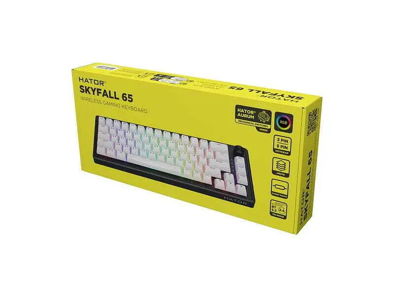 Клавіатура Hator Skyfall 65 Wireless Black-White (HTK3160UA) - фото 7
