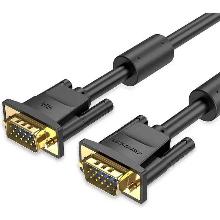 Кабель мультимедійний VGA M to VGA M 10.0m black Vention (DAEBL)