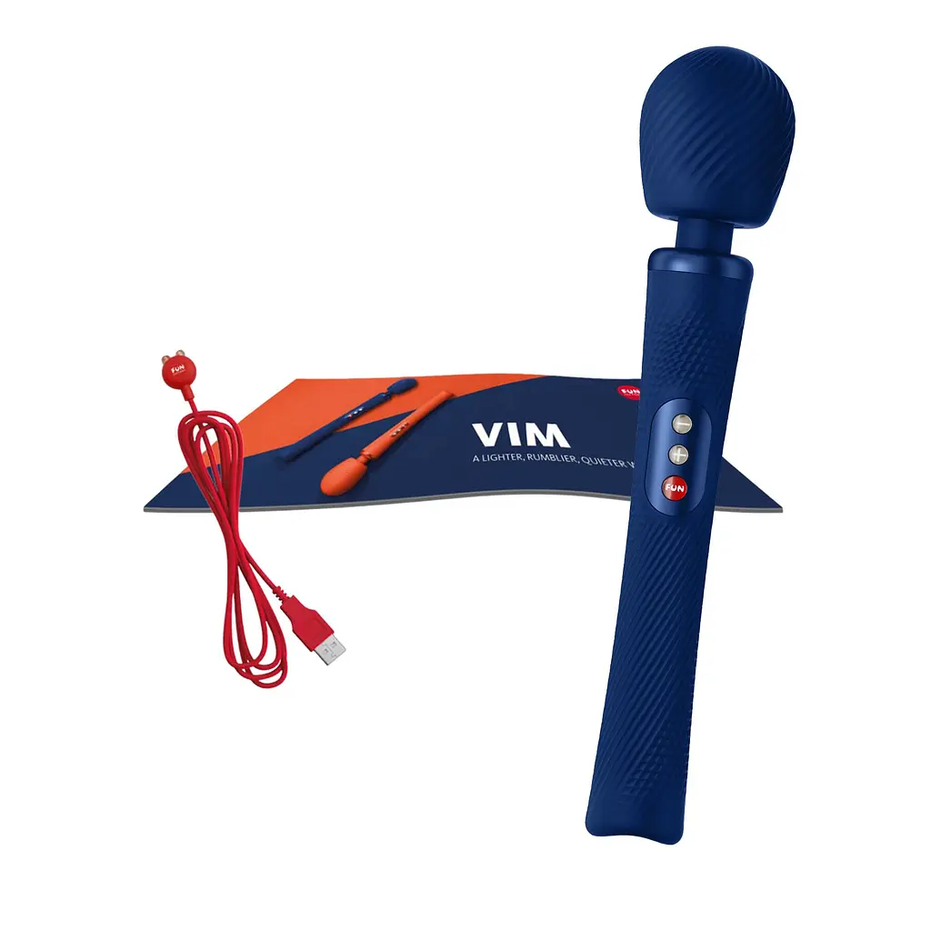 Вібромасажер Fun Factory VIM Vibrating Wand midnight blue, суперпотужний та легкий, до 6 годин роботи - фото 8