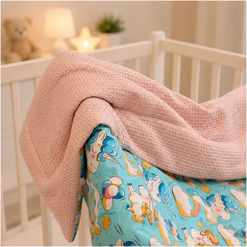 Плед дитячий MirSon Silky Waffle Unicorn meanness 150х220 см (2200013893219) - фото 3