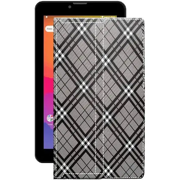 Чехол StatusCASE из экокожи для планшета Prestigio Wize 4117 3G Клеточки - фото 1