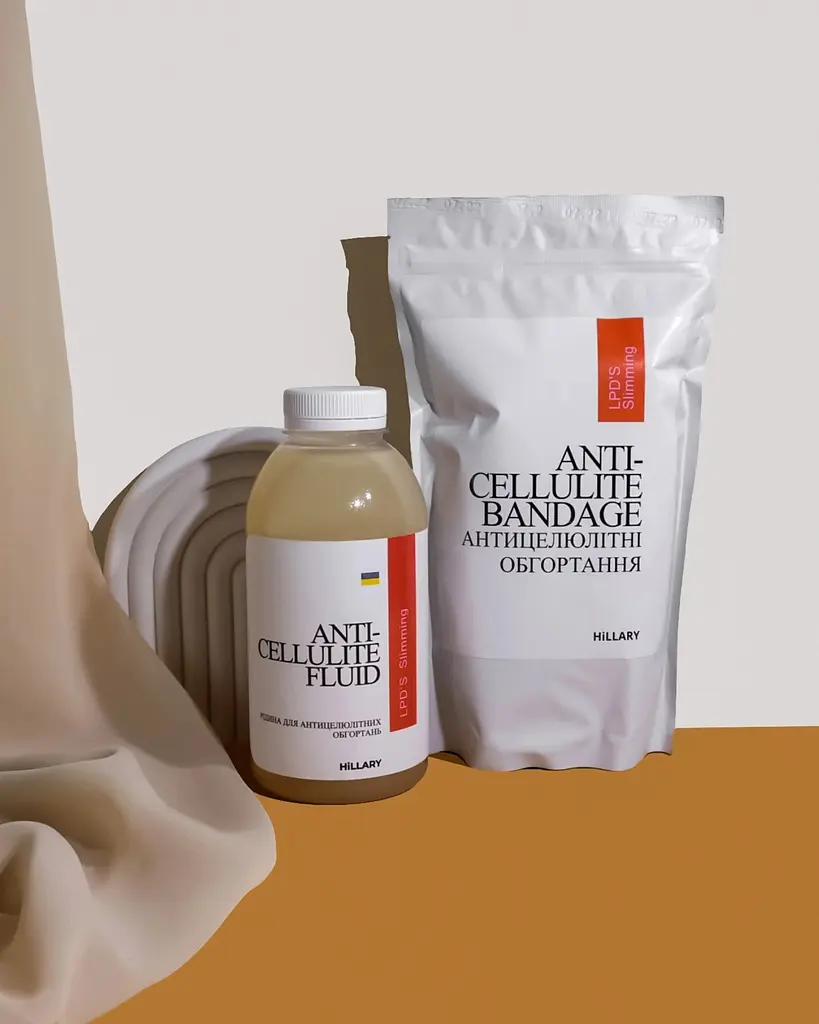 Набор Антицеллюлитные липосомальные обертывания + жидкость Anti-cellulite LPD'S Slimming (12 процедур) Hillary - фото 4