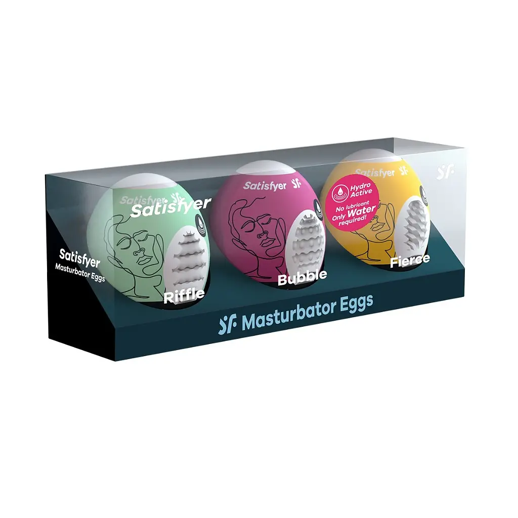 Набір мастурбаторів Satisfyer Masturbator Egg Set 3 шт. білий - фото 9