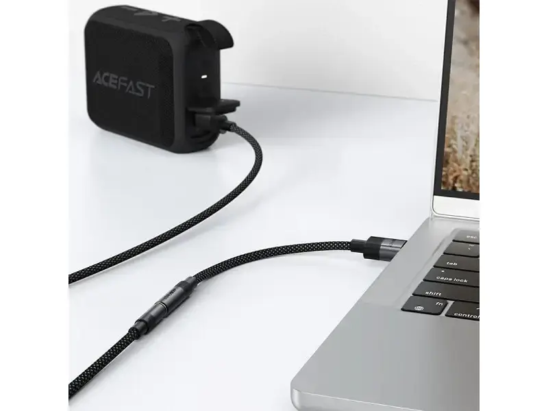 Адаптер Acefast J13 audio 3.5 - USB 15 см Black (6974316285298) - фото 5