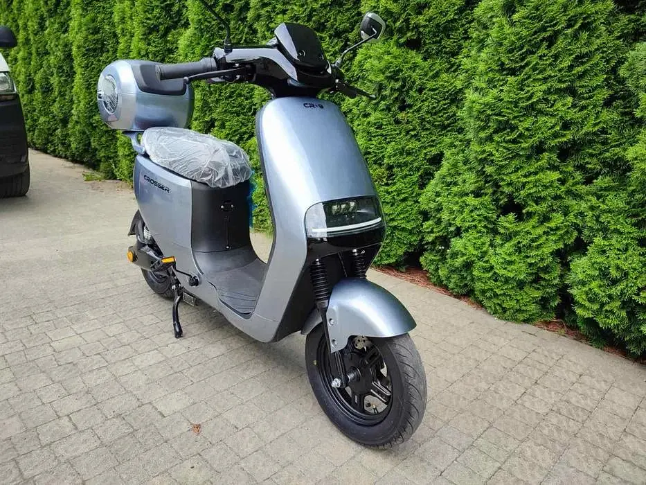 Электроскутер Двухместный CROSSER CR9 (1000W,72V,24Ah графеновый абк) Серый - фото 8