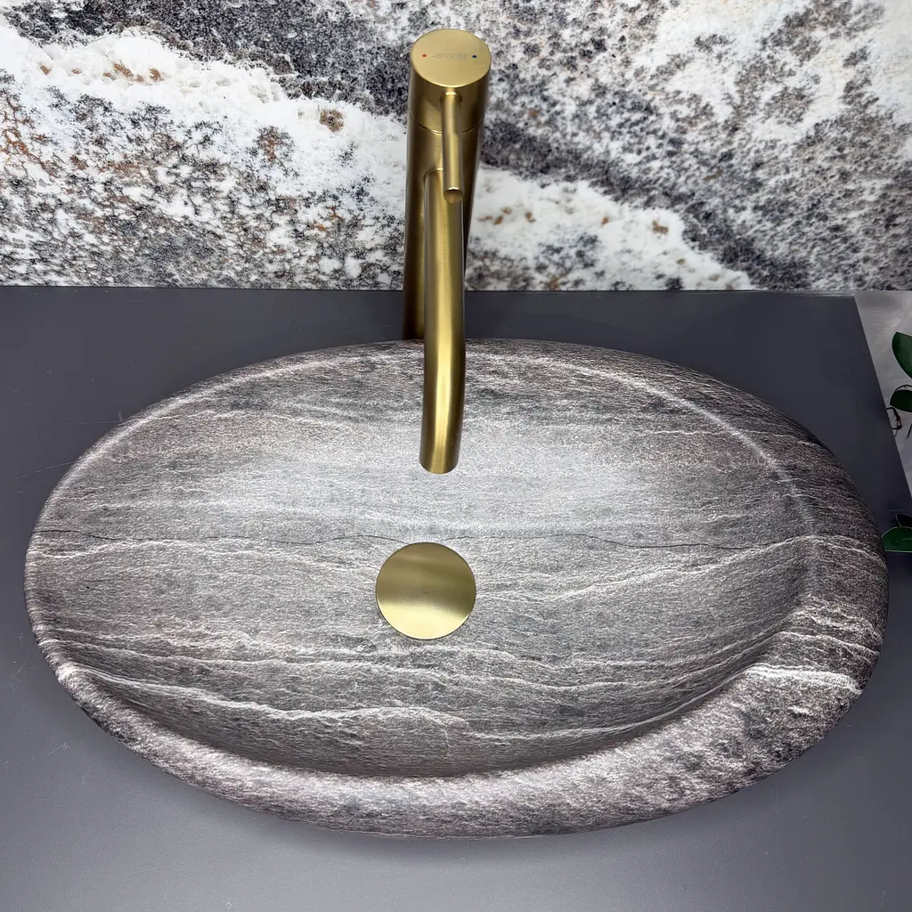 Умивальник VBI Vicenza накладний 49x29 см stone matt VBI-014807 - фото 2