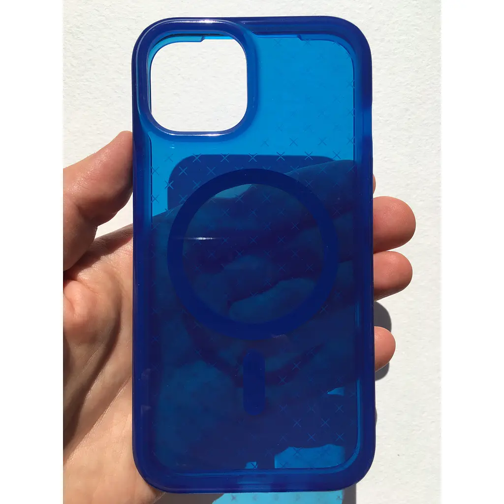 Оригінальний протиударний чохол Tech21 Evo Check MagSafe Blue для iPhone 13/14 (T21-9818) - фото 10