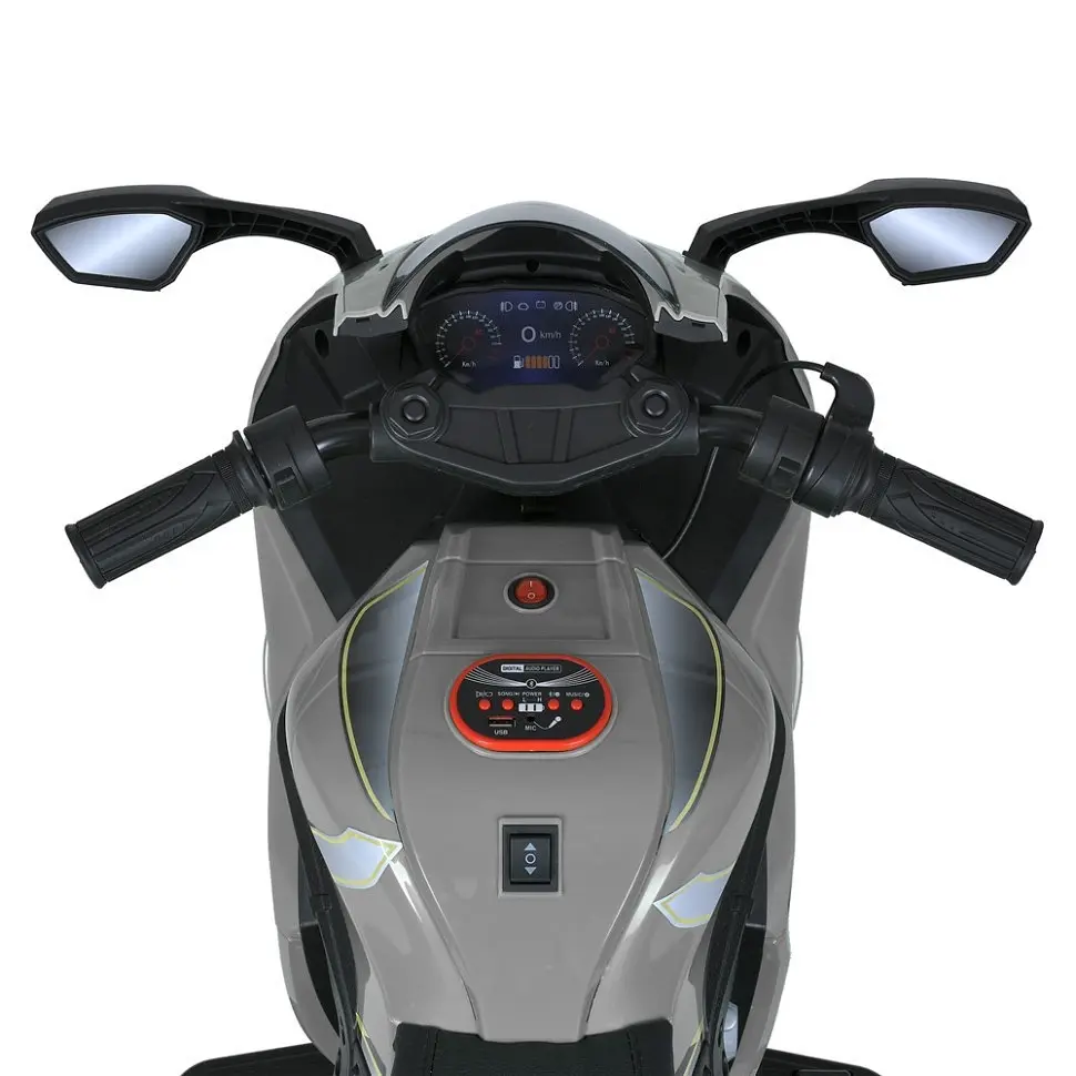 Дитячий мотоцикл M 5806EL-11, 3 колеса, музика та світло, сірий - фото 4
