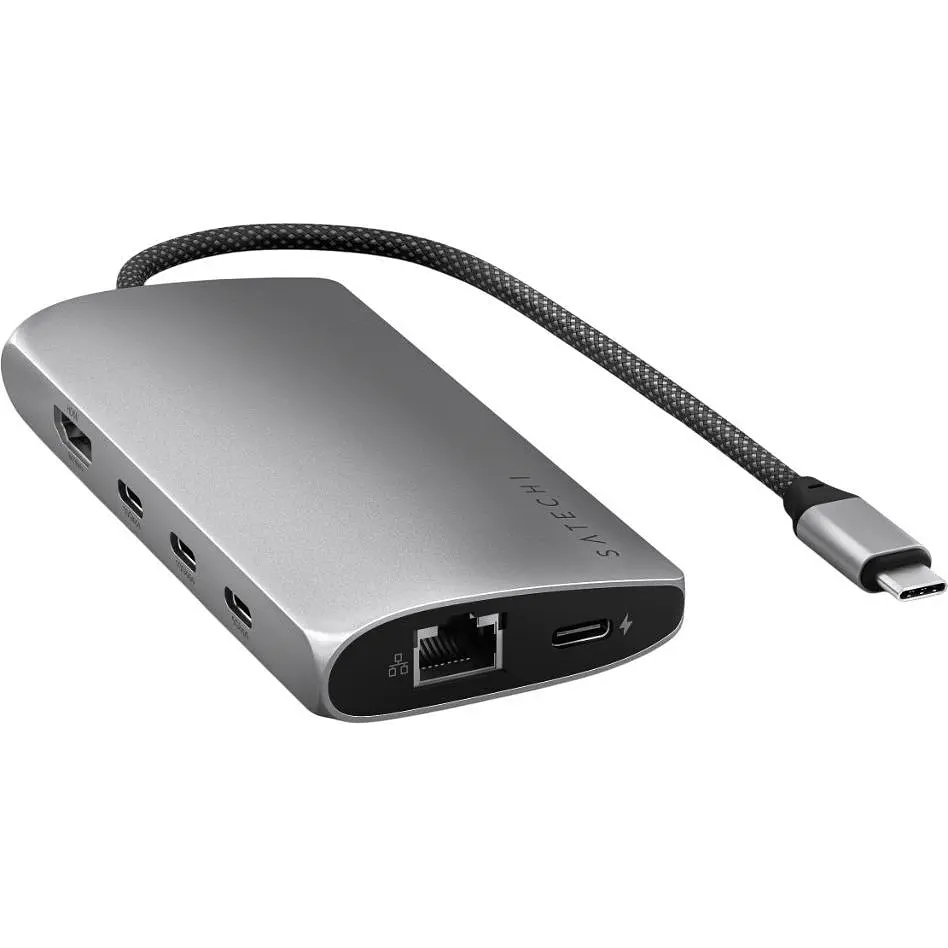 Адаптер Satechi USB-C Multiport Adapter 8K with Ethernet V3 Space Gray (ST-P8KEM) - фото 3