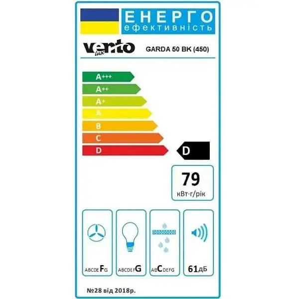 Витяжка Ventolux Garda 50 BK (450) - фото 6