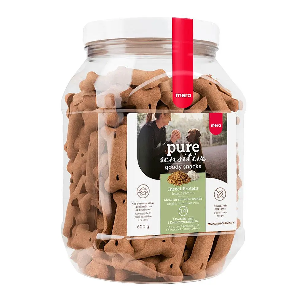 Ласощі для чутливих собак Mera good snacks pure sensitive Insect Protein снеки із білком комах 600 г