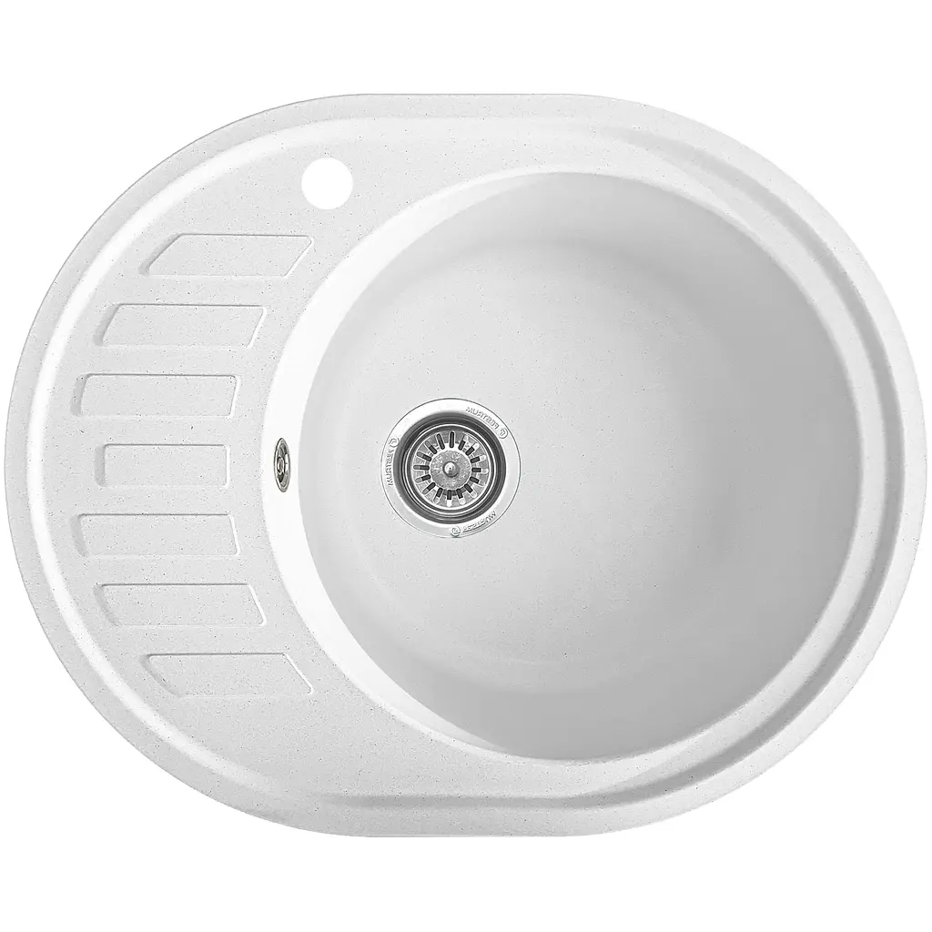Мийка кухонна Valetti 23N гранітна 610х490 мм біла - фото 3