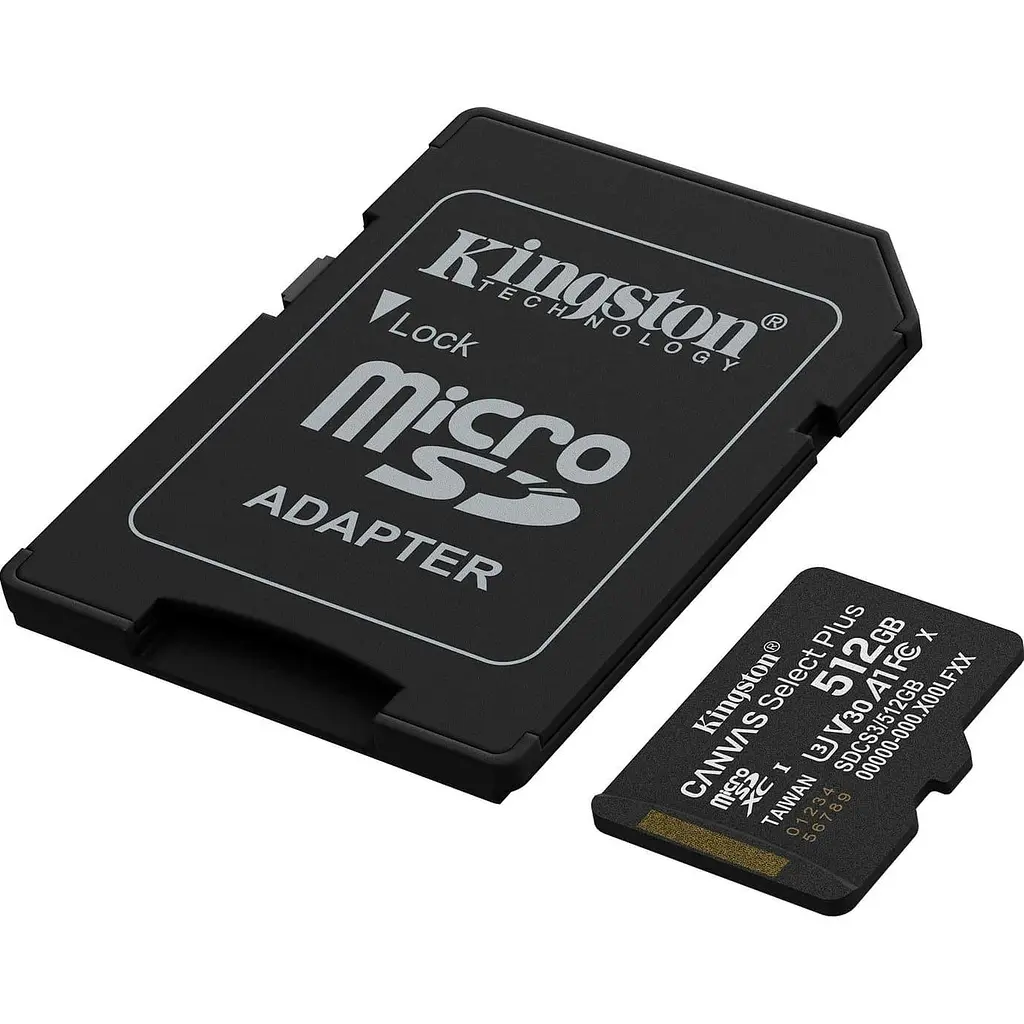 Карта пам'яті Kingston 512GB microSDXC Canvas Select Plus G en3 150MB/s A1 Card + Adapter SDCS3/512GB (SDCS3/512GB) - фото 2