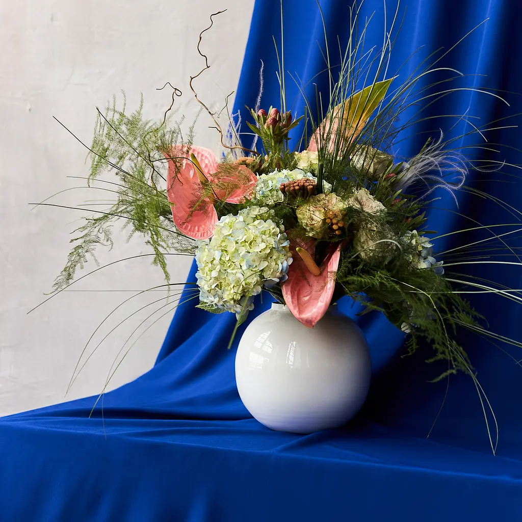 Ваза MBM HOME Элизиум железная белый - золотой 230х230х210 мм (VB-05 WHITE/GOLD) - фото 7