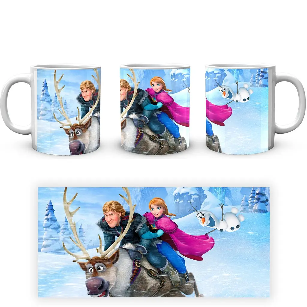 Кружка GeekLand Frozen Холодное Сердце Олаф Кристофф Анна FZ.002.04 330 мл белая - фото 4