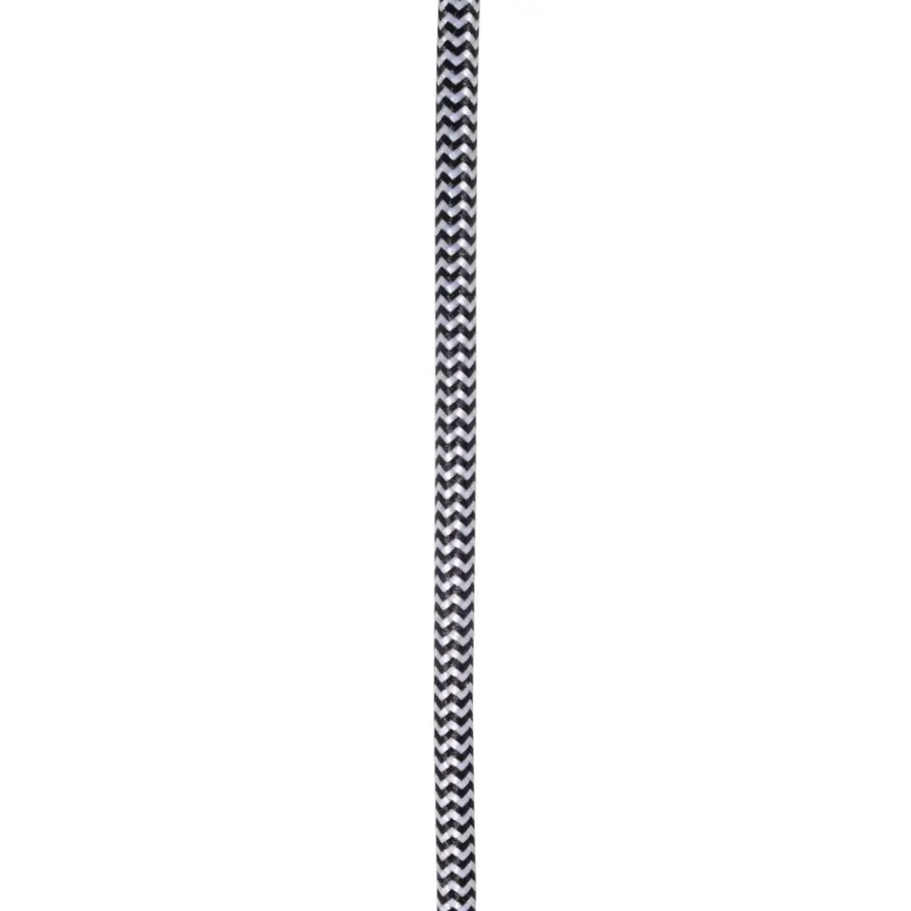 Декоративный кабель Brille IU-2 в тканевой оплетке 2x0.75 BK/WH (1 м) 42-123 черно-белый - фото 2
