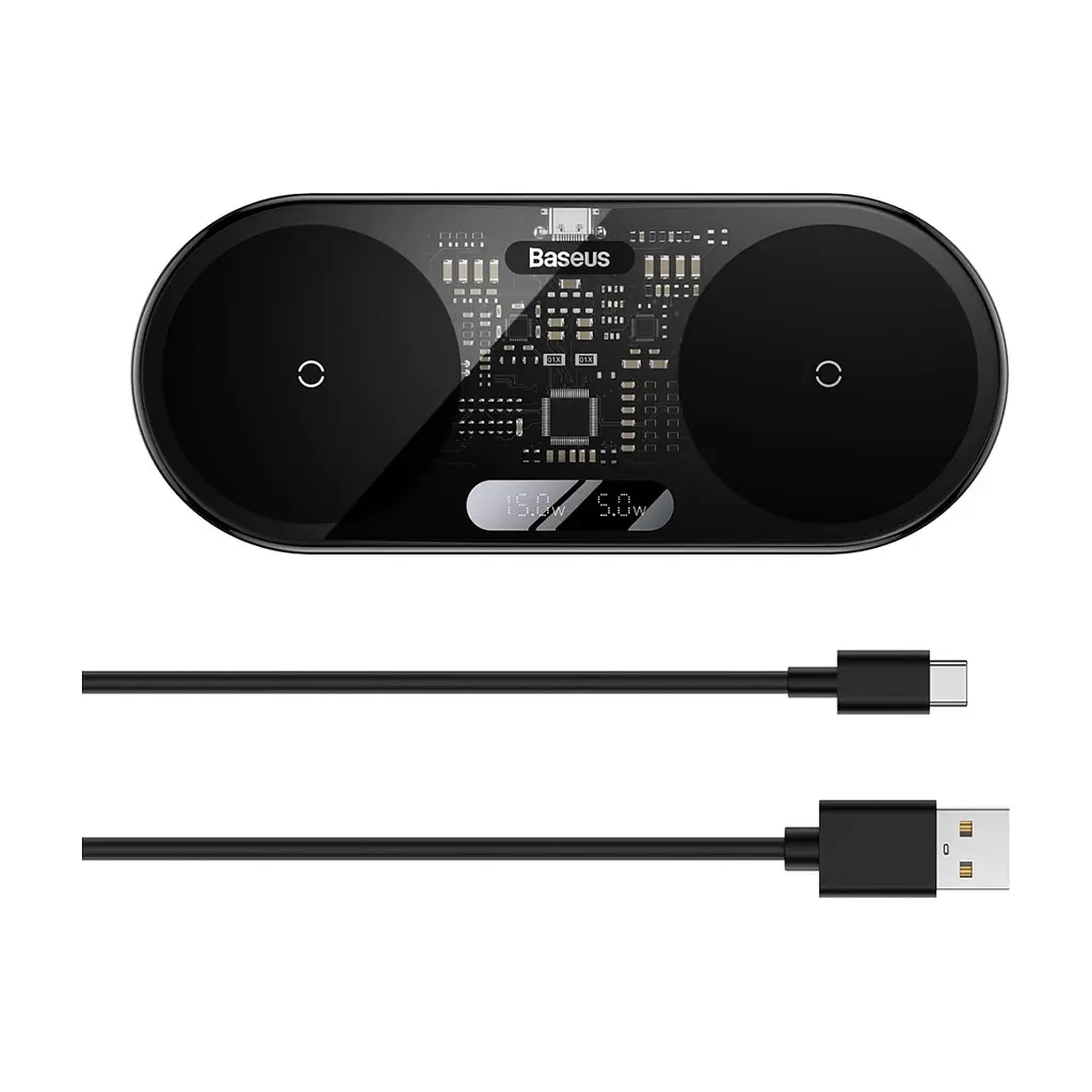 Зарядний пристрій Baseus 20W Digital LED Display (WXSX010101) - фото 5