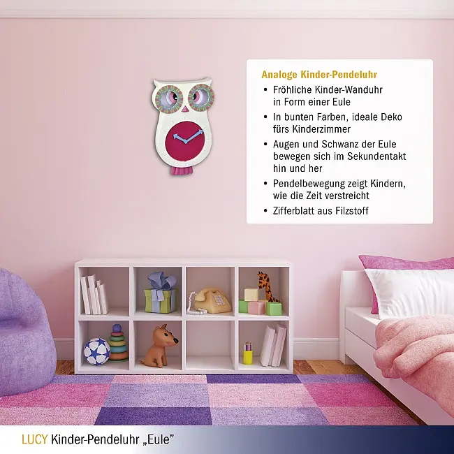 Годинник настінний TFA "Owl" LUCY 60305202 - фото 2