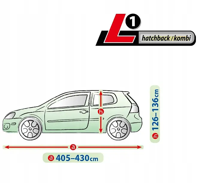 Тент автомобільний для Хечбека Універсала L1 430 х 148 x 136 см Membrane Garage (5-4727-248-3050) - фото 2