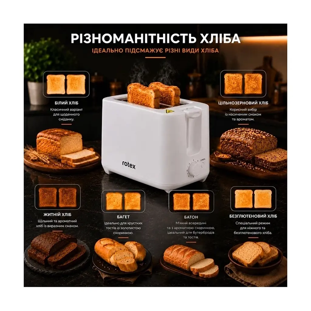 Тостер Rotex RTM116-W - фото 5