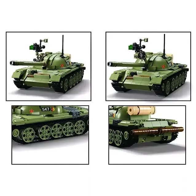 Конструктор M38-B1135 SLUBAN "Танк" 27см 1:35 3в1 604дет фігурки в коробці (6903317537501) - фото 5