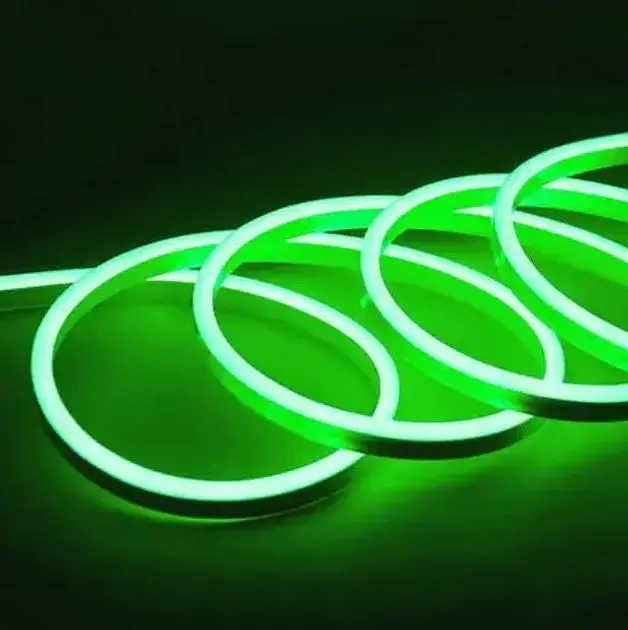 Стрічка неонова силіконова LED Neon з блоком живлення 5M 12Вт-220Вт Зелена - фото 3