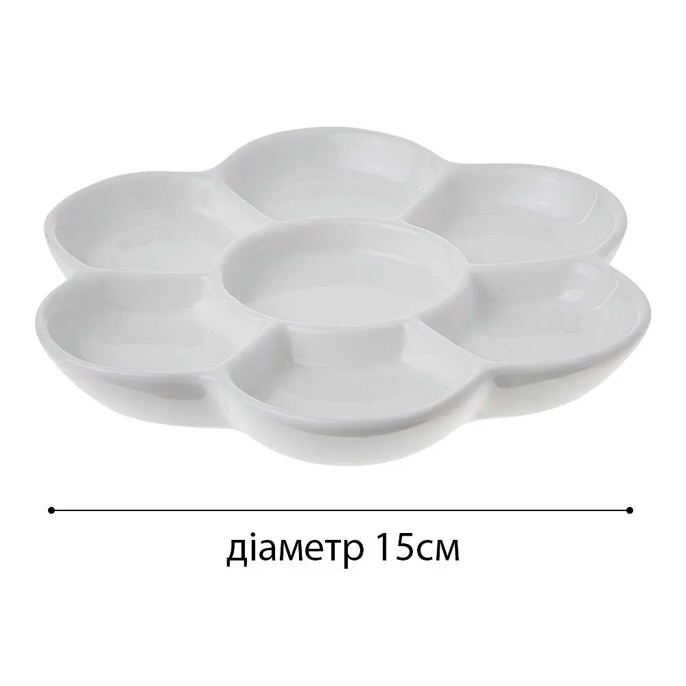 Палітра для акварелі SINOART Квітка, порцеляна, діаметр 15 см - фото 3