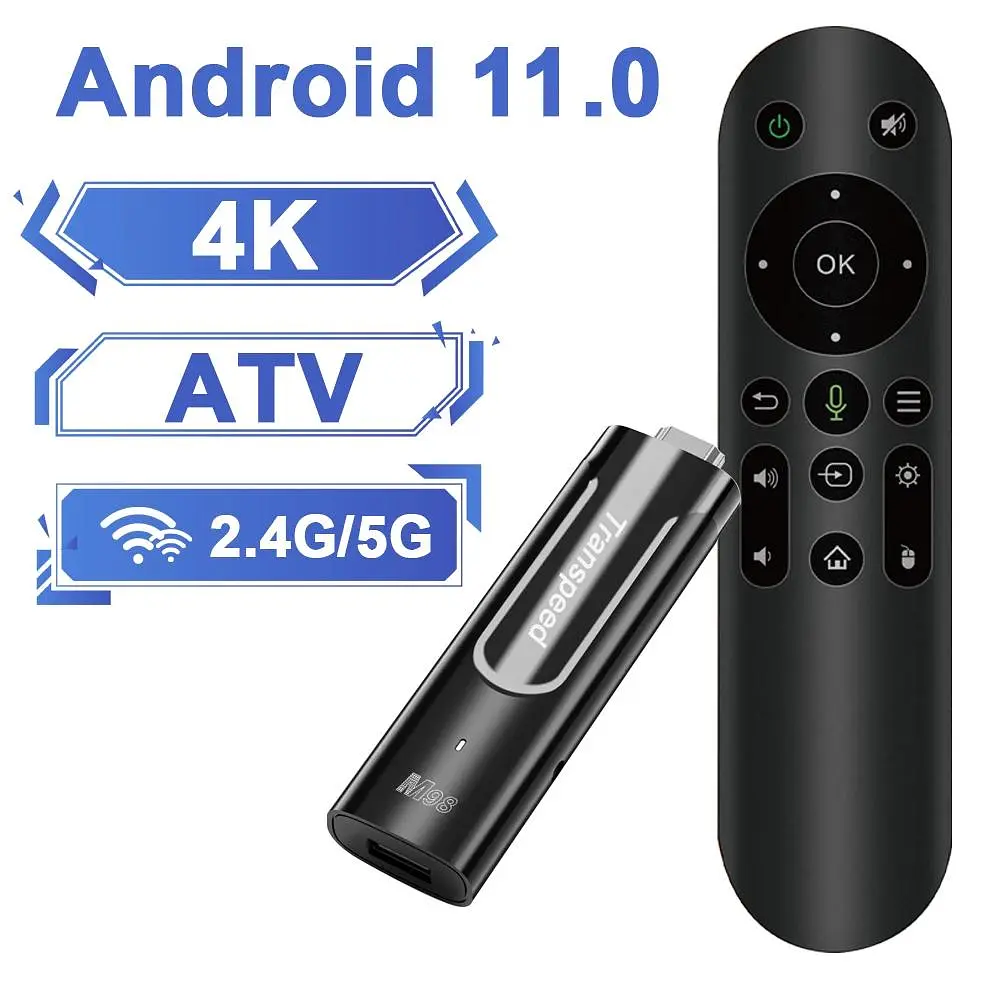 Смарт ТВ стік Transpeed M98 Y9 Amlogic S905Y4 2/16Gb Android ATV 4K HDR - фото 2