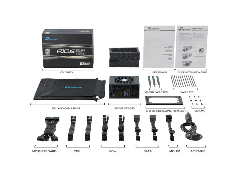Блок живлення Seasonic FOCUS SPX-650 (FOCUS-SPX-650) - фото 8