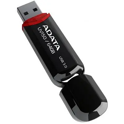 USB флеш накопичувач ADATA 64GB UV150 Black USB 3.0 (AUV150-64G-RBK) - фото 3
