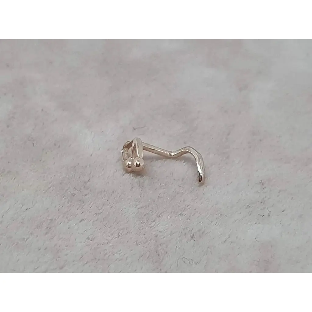 Золота сережка-пірсинг Dear в ніс Dear. 1027 - фото 2