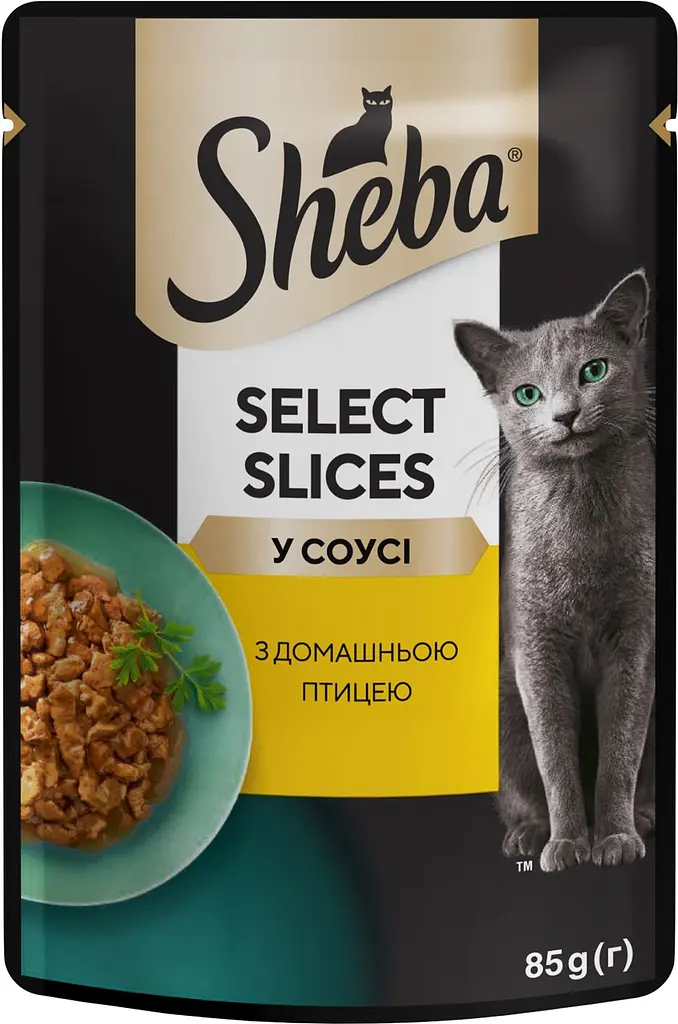 Вологий корм для котів Sheba з домашньою птицею в соусі 2.38 кг (28 шт. х 85 г) - фото 2