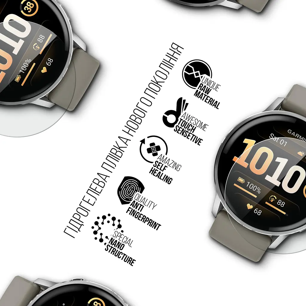 Гідрогелева плівка на годинники Garmin Venu 4 45mm ArmorStandart захисна плівка для смарт годинників прозора (ARM91534) - фото 2