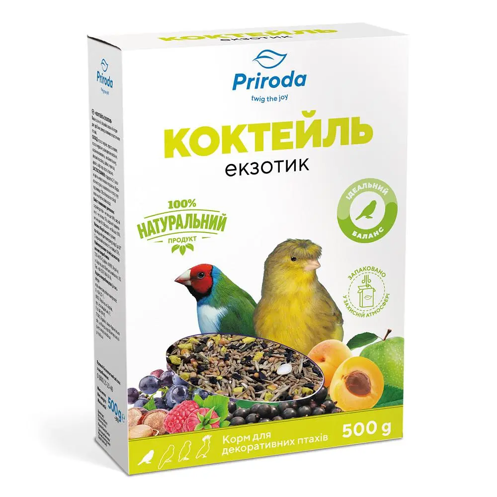 Корм Природа Коктейль для птахів Екзотик 500г арт.PR241029