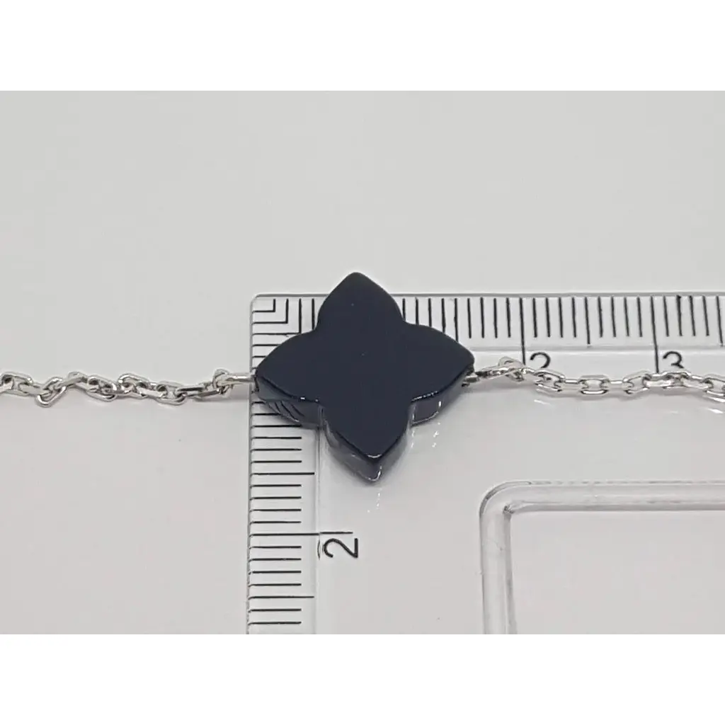 Срібний браслет Імперія золота з оніксом. БС011С 17,5 - фото 3