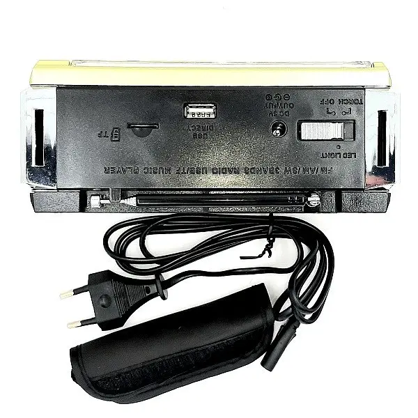 Портативний радіоприймач Golon RX-381/2 USB/SD з LED ліхтарем Gold (1756375738) - фото 7