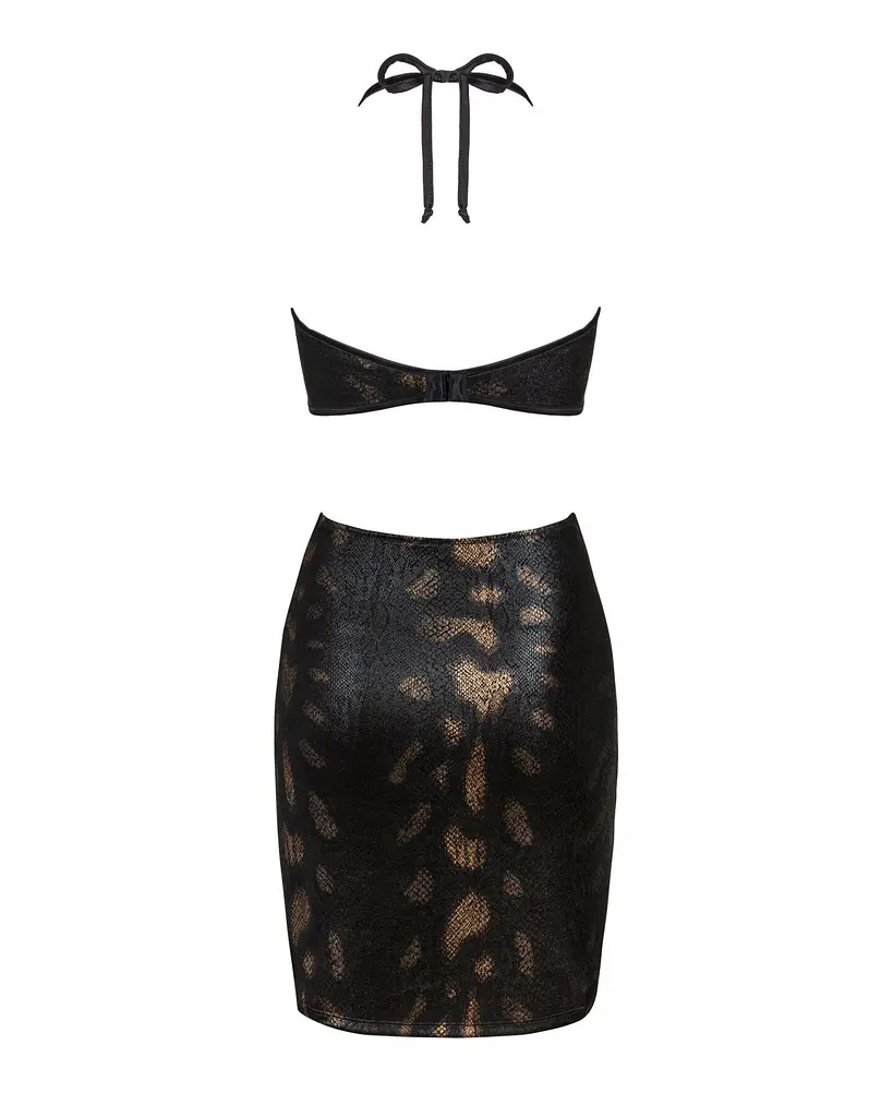 Сукня під зміїну шкіру Obsessive Vivianty dress XS/S, чорна - фото 6