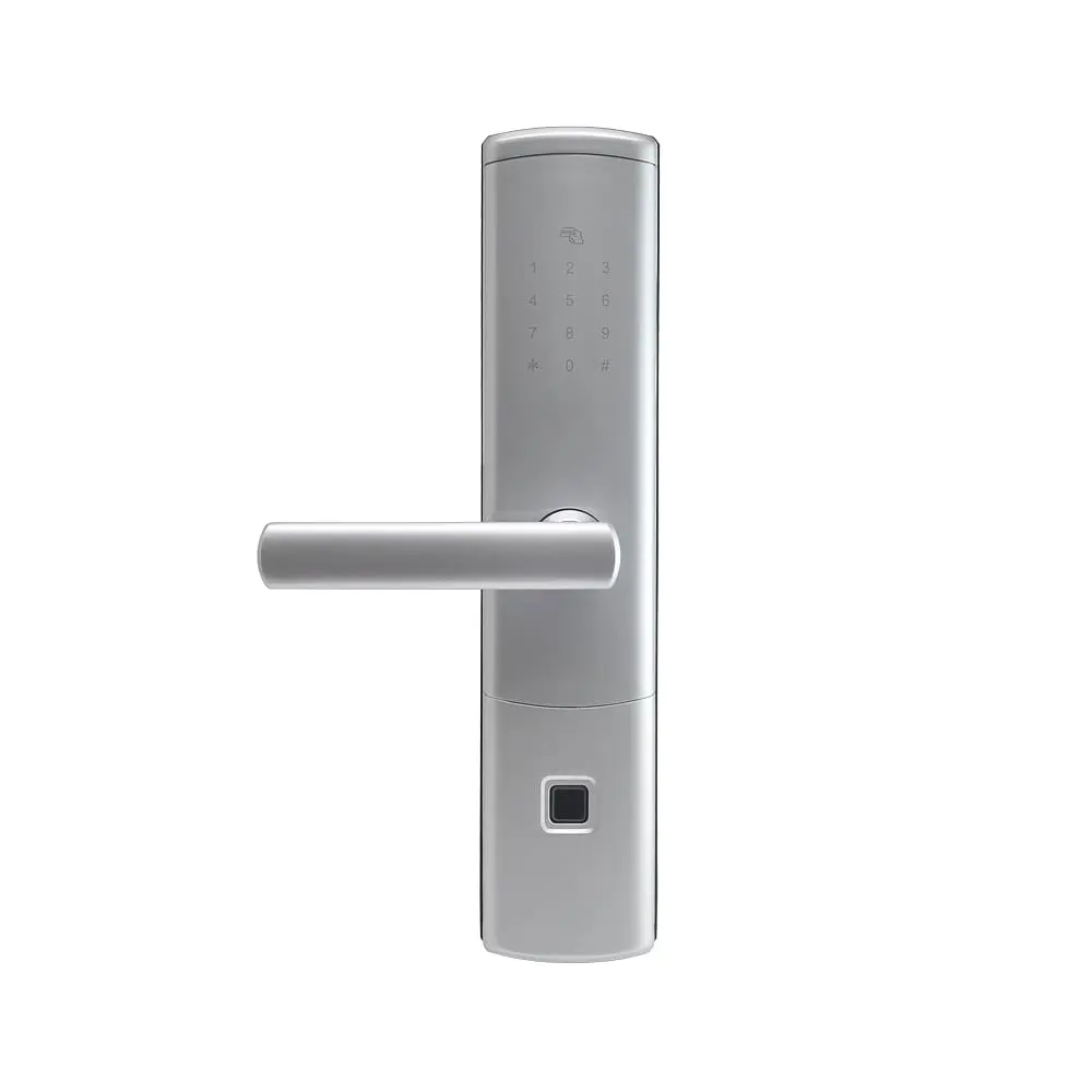 Замок біометричний автономний Trinix TRL-5111BTF Silver Left з Bluetooth, зчитувачем відбитків пальців і карт Mifare (65-00050)