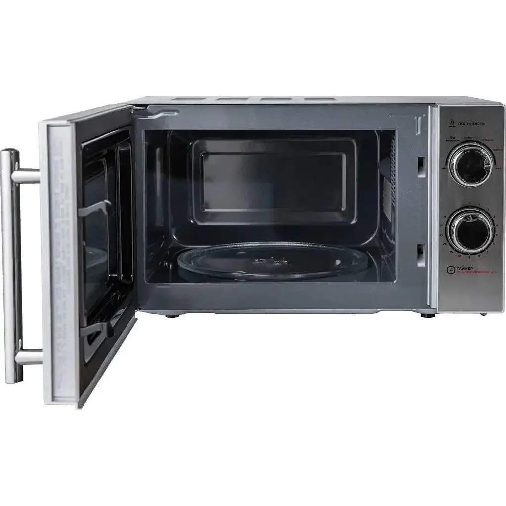 Микроволновая печь Liberton LMW-2079M Соло 700 Вт 20 л серебристая - фото 4