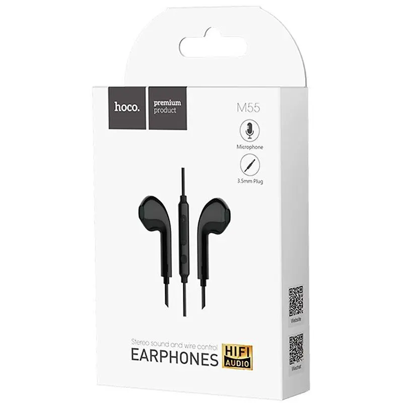 Навушники HF Hoco M55 Black + Xiaomic + button call answering + volume control - фото 3