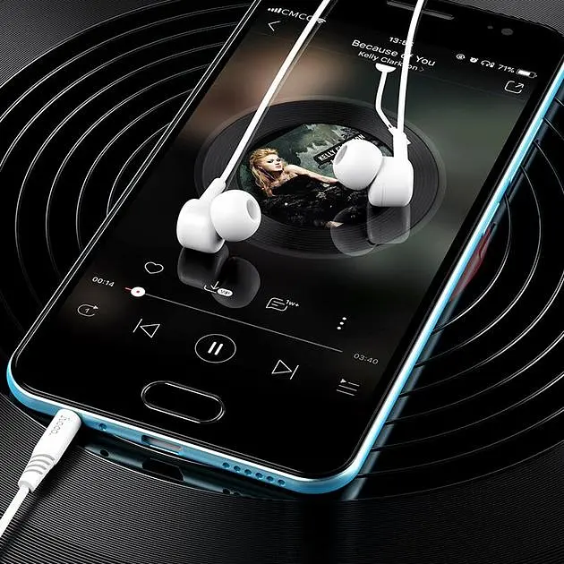 Дротові навушники Hoco M82 La musique universal earphones with mic, 3.5mm, 1.2m, white - фото 4