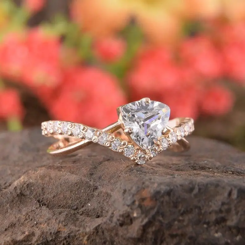 Каблучка з червоного золота 16 K-0273 - фото 4