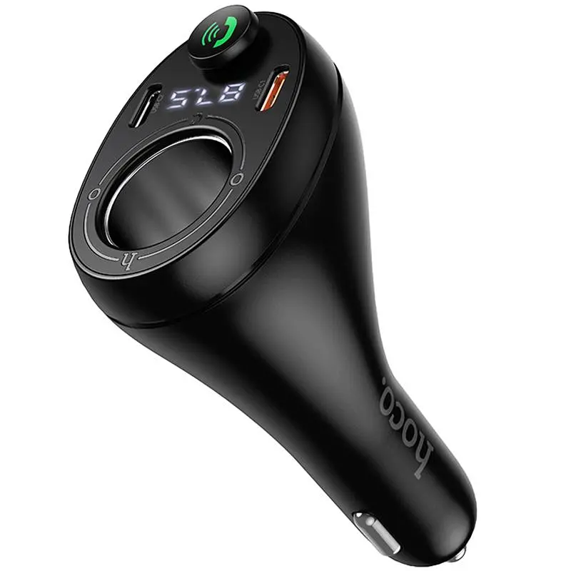АЗП FM модулятор E88 Star прикурювач+PD20W+QC3.0 120W (2USB-C) Black Hoco teh0029940 - фото 2