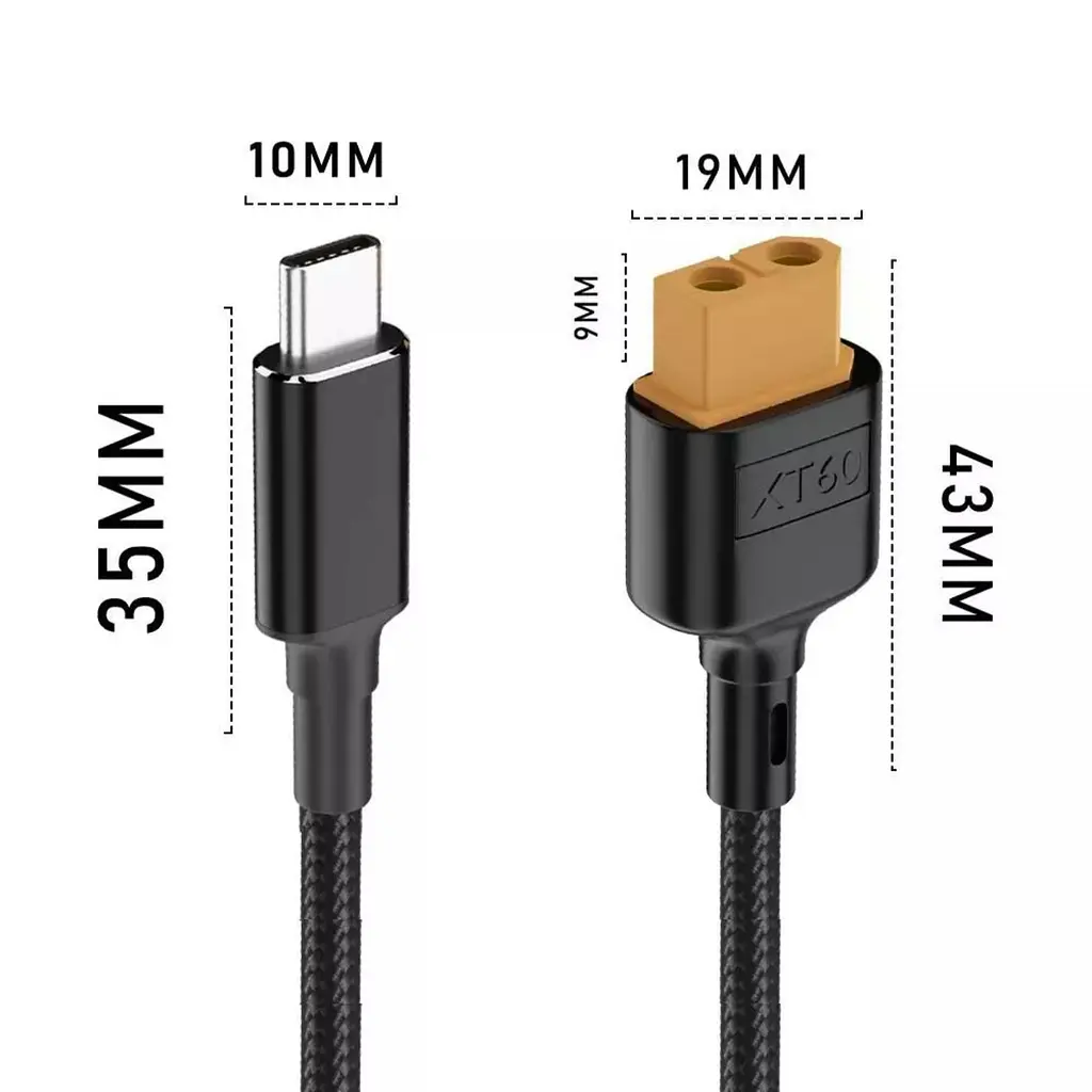 Кабель-перехідник живлення CS100 USB Type-C на XT60 - фото 5