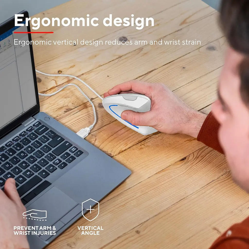 Компьютерная мышь Trust Verto Ergonomic USB-A белый teh0013975 - фото 7