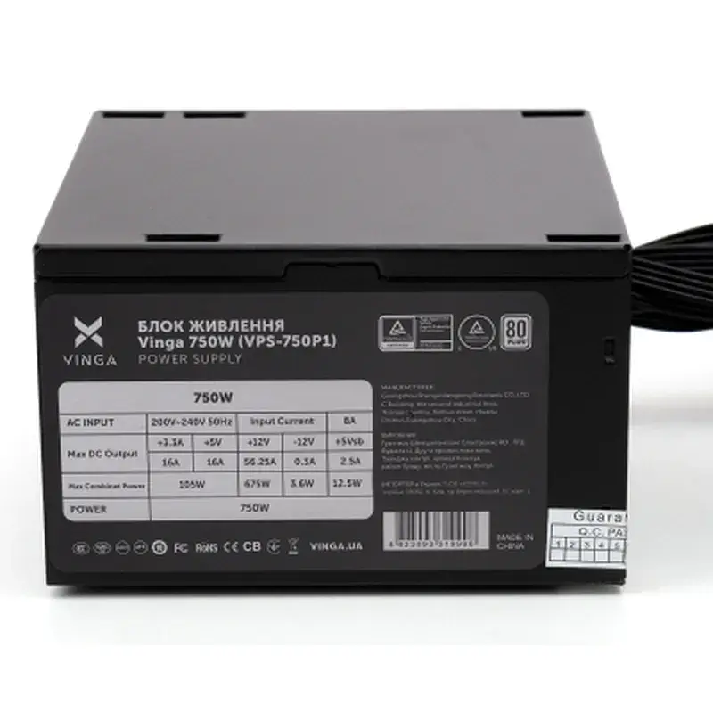 Блок живлення Vinga 750W ОЕМ (VPS-750P1) - фото 7