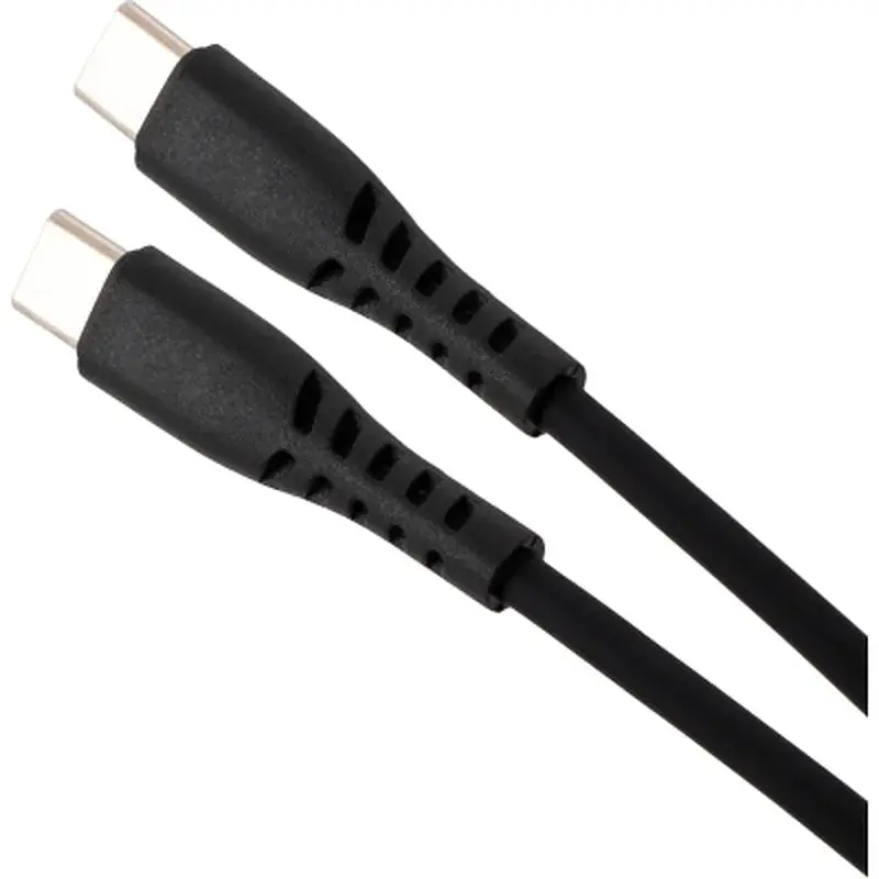 Дата кабель USB-C to USB-C 1.2m 60W Silicon Black Vinga (VCDCCC2612SB) - фото 3