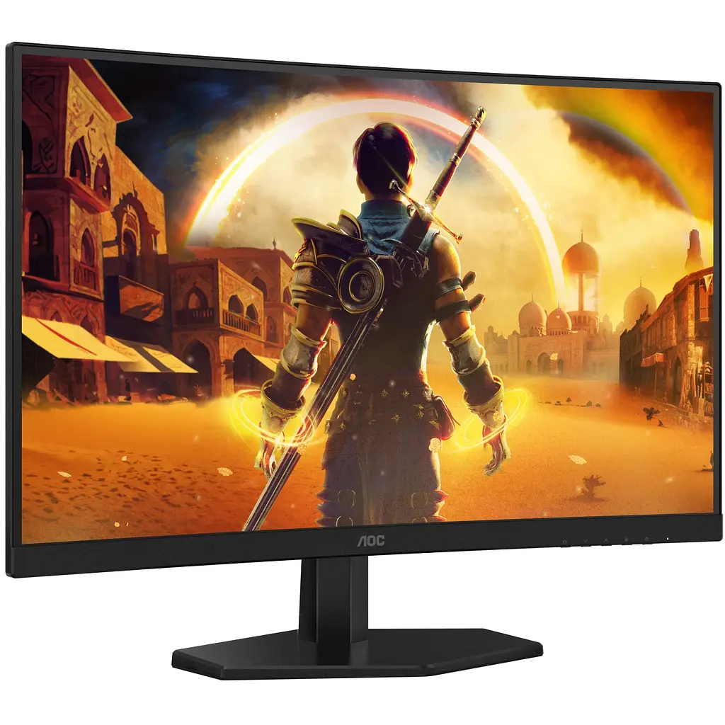Монитор AOC TFT 27" C27G42E, VA, 180 Гц, изогнутый, 2хHDMI, DP, динамики, черно-красный - фото 2